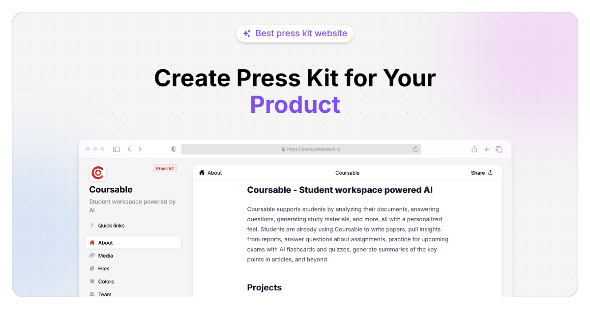 Pressdeck release